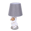 картинка LUMION 8208/1T MODERNI LN26 513 белый/серый, керамика/текстиль Настольная лампа Е27 1*60W 220V ATLAS