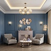 картинка ODEON LIGHT 4870/3F HALL ODL_EX22 000 золотой/чёрный/стекло Торшер E14 3*40W VENTAGLIO