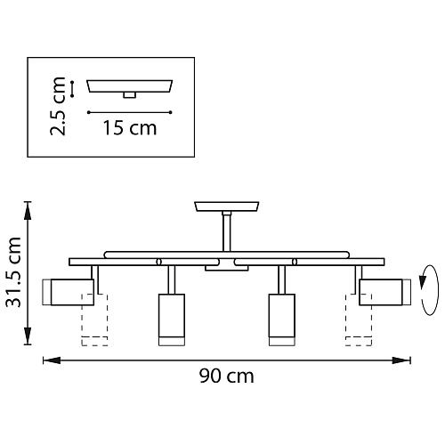 картинка Lightstar Люстра потолочная Rullo  LR7184080