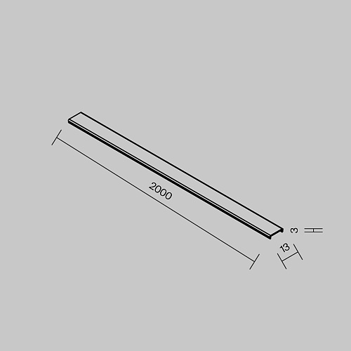 картинка Maytoni Рассеиватель для низкпрофильного накладного шинопровода