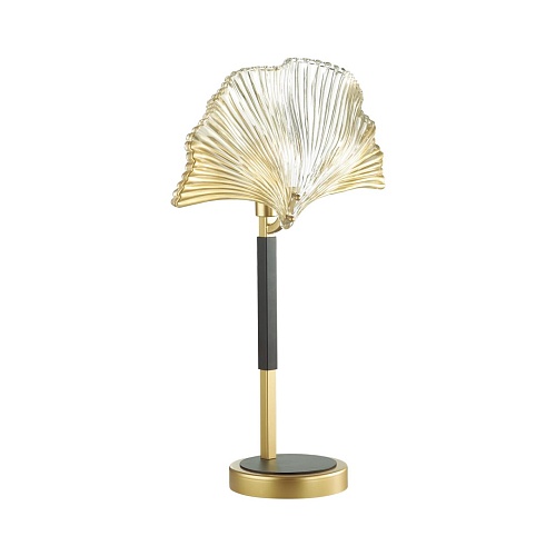 картинка ODEON LIGHT 4870/1T HALL ODL_EX22 000 золотой/чёрный/стекло Настольная лампа E14 1*40W VENTAGLIO