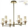 картинка LUMION 6554/6C CLASSI LN26 097 бронза/коньячный/металл/стекло Люстра потолочная E14 6*40W 220V MADON