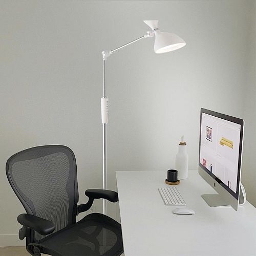 картинка LUMION 8330/15FL LEDIO LN26 458 белый, металл/пластик Торшер LED 15W 3000/4000/6000K 220-240V ССТ/ди