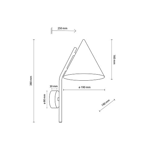 картинка TK Lighting Светильник настенный 11089 CONO BEIGE