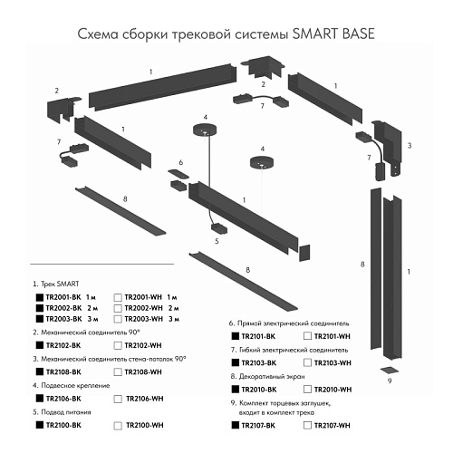 картинка Шинопровод Denkirs TR2003-BK