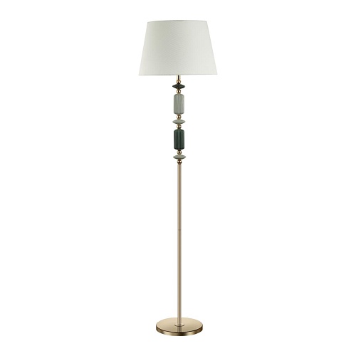картинка ODEON LIGHT 4861/1FA CLASSIC ODL_EX22 133 золотой/раноцветн.керамика/абажур Торшер E27 1*60W 4861/1F