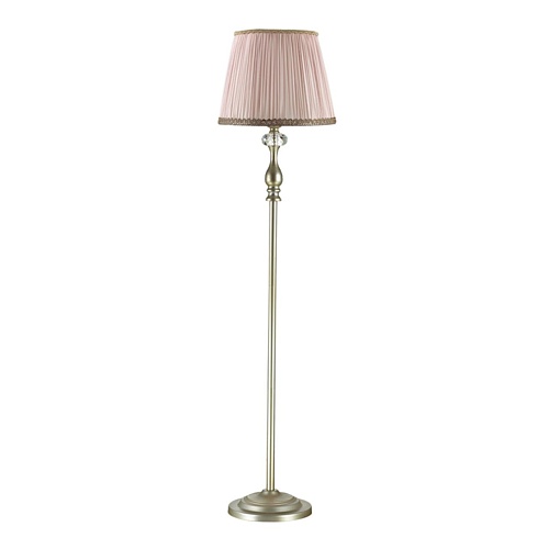 картинка ODEON LIGHT 3390/1F CLASSIC ODL17 649 мат. зол/абажур ткань/хрусталь Торшер E14 40W 220V AURELIA