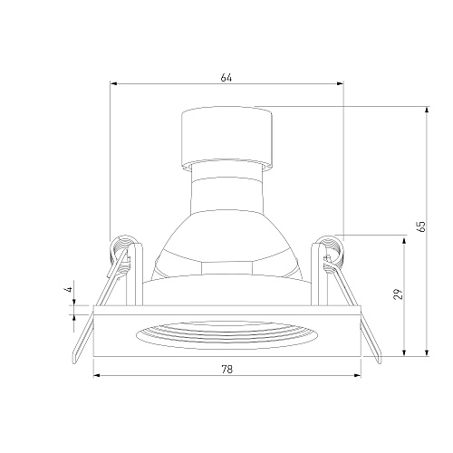 картинка Elektrostandard Светильник встраиваемый City GU10 черный 25055/01