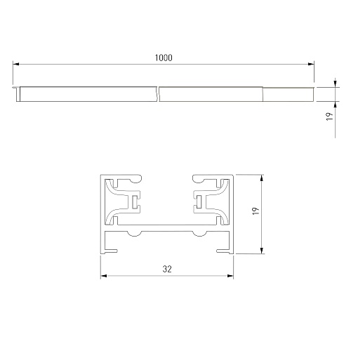 картинка Elektrostandard Однофазный шинопровод белый1м 85079/00