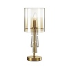 картинка ODEON LIGHT 4886/1T HALL ODL_EX23 153 бронзовый/янтарн./металл/стекло Настольная лампа E14 1*40W NIC