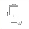 картинка LUMION 8144/1T MODERNI LN26 492 белый, керамика/текстиль Настольная лампа Е27 1*60W 220V TUALA