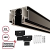 картинка NOVOTECH 135326 NT25 000 черный Шинопровод для монтажа в натяжной потолок 2м (CLAMP) IP20 48V FLUM