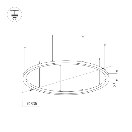 картинка Arlight Подвесной светильник  034008(1)