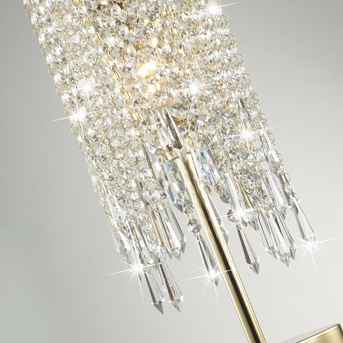 картинка ODEON LIGHT 5028/1T MODERN ODL23 619 золотой/прозрачный металл/хрусталь Настольная лампа E14 1*40W C