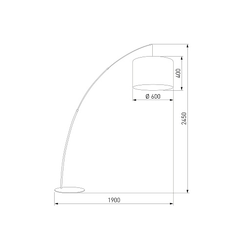 картинка TK Lighting Напольный светильник с тканевым абажуром 5485 Moby Black