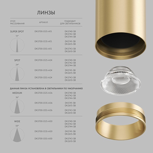 картинка Denkirs  Накладной светильник SHINE TUBE DK2615-SB