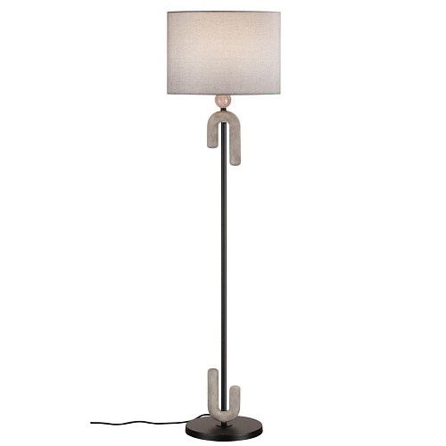картинка ODEON LIGHT 5410/1FA MODERN ODL_EX24 115 черный матовый/серый /металл/полирезин/ткань Торшер E27 1*6