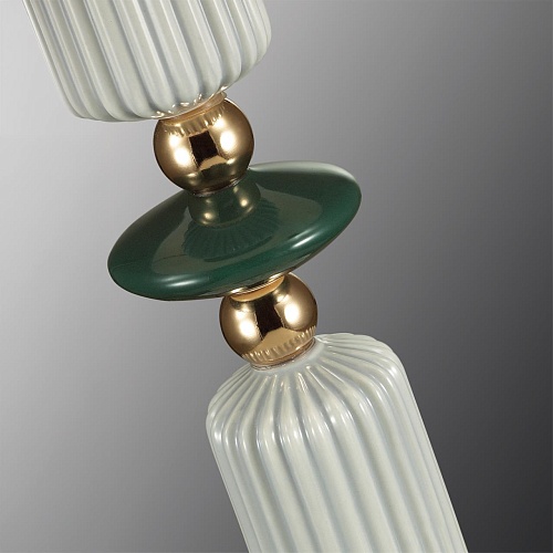 картинка ODEON LIGHT 4861/1TC CLASSIC ODL_EX22 133 золотой/раноцветн.керамика/абажур Настольная лампа E27 1*6