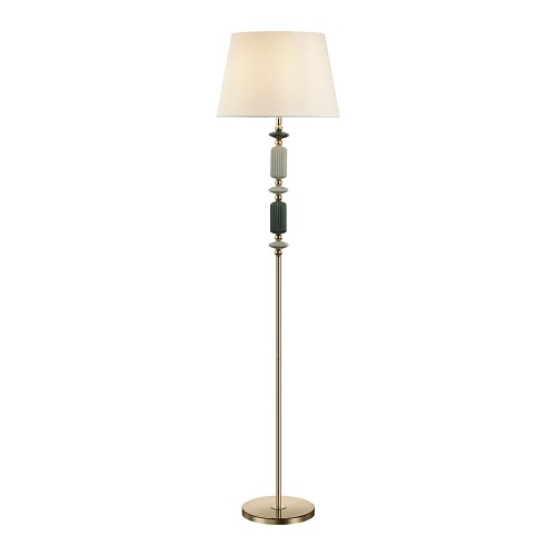 картинка ODEON LIGHT 4861/1FA CLASSIC ODL_EX22 133 золотой/раноцветн.керамика/абажур Торшер E27 1*60W 4861/1F