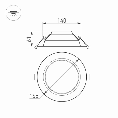 картинка Arlight Светильник Downlight  023213(2)