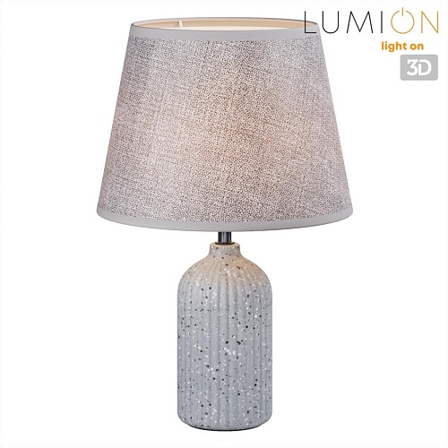 картинка LUMION 8216/1T CLASSI LN26 508 серый, керамика/текстиль Настольная лампа Е27 1*60W 220V FANNA