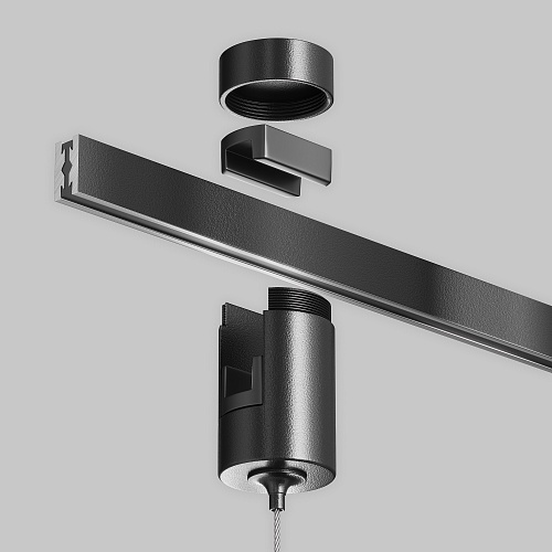 картинка Maytoni Коннектор с тросовым подвесом Тау / Tau в шинопровод Flarity черный