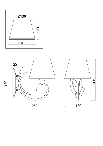 картинка Freya Настенный светильник (бра) Гизела / Gisela