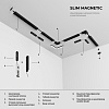 картинка Elektrostandard Slim Magnetic Коннектор угловой внутренний для шинопровода в натяжной потолок черный