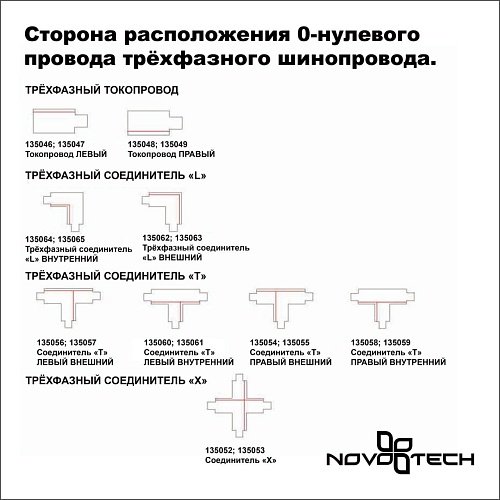 картинка NOVOTECH 135052 PORT NT19 299 белый Соединитель "Х" с токопроводом для трехфазного шинопровода IP20 