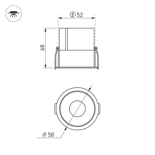картинка Arlight Светильник Downlight  035464(1)