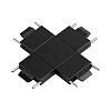 картинка NOVOTECH 135270 SHINO NT24 109 черный Соединитель с токопроводом "X" для низковольтного шинопровода 