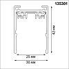 картинка NOVOTECH 135301 PORT NT25 200 черный Шинопровод накладной/подвесной в комплекте заглушки 2шт, крышка