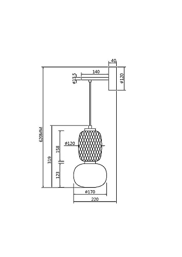картинка Maytoni Настенный светильник (бра) Паттерн / Pattern 3000К 18Вт