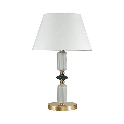 картинка ODEON LIGHT 4861/1TC CLASSIC ODL_EX22 133 золотой/раноцветн.керамика/абажур Настольная лампа E27 1*6
