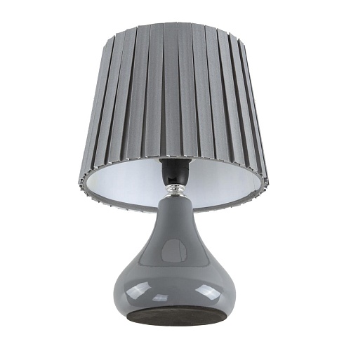 картинка LUMION 8184/1T COUNTY LN26 499 серый, керамика/текстиль Настольная лампа E14 1*40W 220V NAINA
