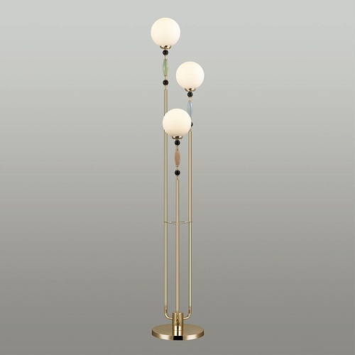 картинка ODEON LIGHT 5405/3F MODERN ODL_EX24 125 золотой/корич./голубой/зеленый/белый матов./металл/керамика/
