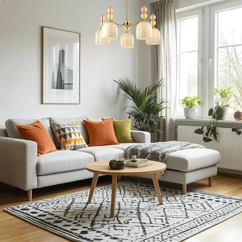 картинка LUMION 4589/5C MODERNI LN26 148 золотой Люстра потолочная E27 5*40W 220V GILLIAN