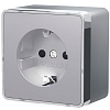 картинка WERKEL Розетка с заземлением Gallant серебряный W5071006
