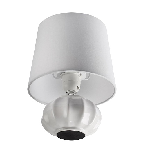 картинка LUMION 8145/1T MODERNI LN26 492 белый, керамика/текстиль Настольная лампа Е27 1*60W 220V HAMA
