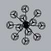 картинка LUMION 6570/12C MODERNI LN26 212 черный/дымчатый/металл/стекло Люстра потолочная G9 12*20W 220V SMOK