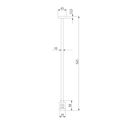 картинка Elektrostandard Esthetic Magnetic Декоративная стойка 545 мм (без питания) 85149/00