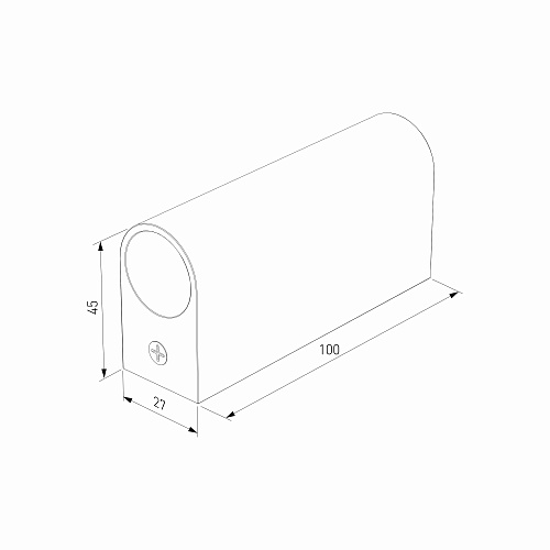 картинка Elektrostandard Накладные крепления для круглого гибкого неона Full light черный FL 28100