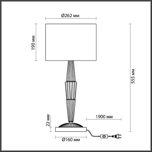 картинка ODEON LIGHT 5403/1T CLASSIC ODL_EX23 119 бронзовый/светло-коричневый/кремовый металл/керамика/ткань 