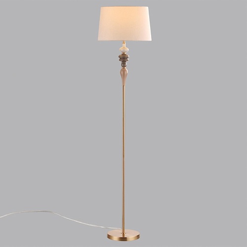 картинка ODEON LIGHT 5040/1F CLASSIC ODL24 371 античн.бронза/беж.абажур/металл/керамика Торшер E27 1*60W HOMI