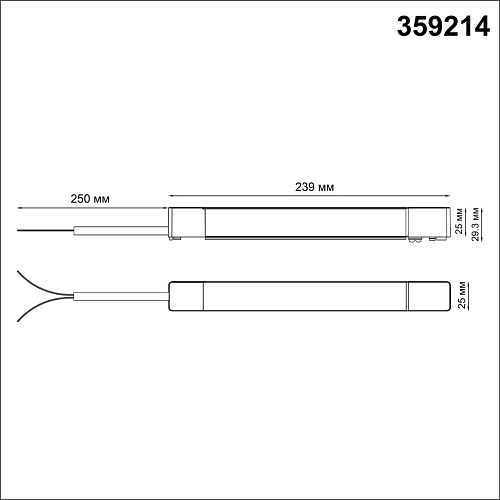 картинка NOVOTECH 359214 DRIVE NT23 182 черный Драйвер для шинопровода в ГКЛ и шинопровода в натяжной потолок