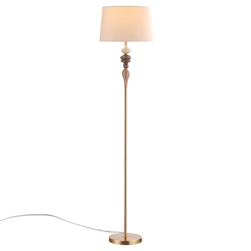 картинка ODEON LIGHT 5040/1F CLASSIC ODL24 371 античн.бронза/беж.абажур/металл/керамика Торшер E27 1*60W HOMI