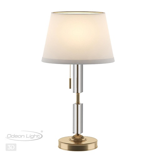 картинка ODEON LIGHT 4894/1T MODERN ODL_EX22 161 бронзовый/белый/абажур ткань Настольная лампа E27 1*60W LOND