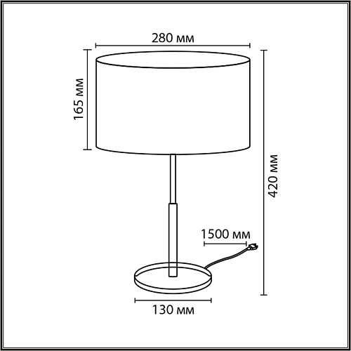 картинка LUMION 8358/1T CLASSI LN26 521 медь/черный/белый, металл/текстиль Настольная лампа E27 60W 220V IRIS