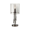 картинка ODEON LIGHT 4890/1T HALL ODL_EX23 000 черный хром/дымчатый/ металл/стекло Настольная лампа E14 1*40W