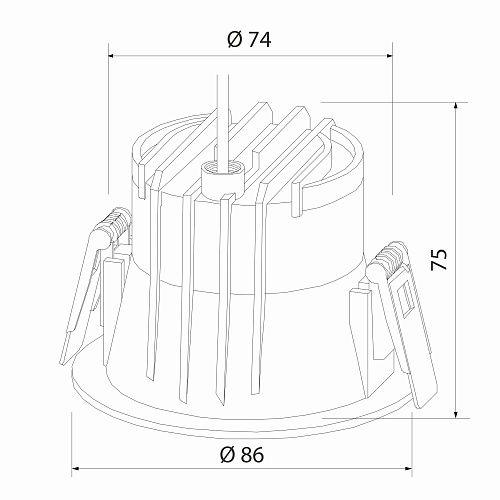 картинка Elektrostandard Встраиваемый точечный светильник 35131/U черный
